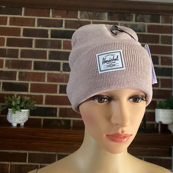 Herschel Supply Women’s Rib Knit Beanie Ash Rose One Size Unisex,Outdoor,New - Picture 1 of 16